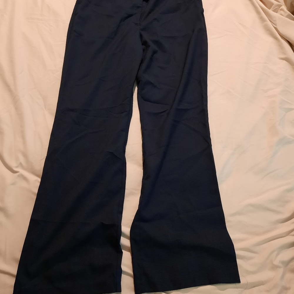 Worthington 14 Tall Blue Herringbone Pants